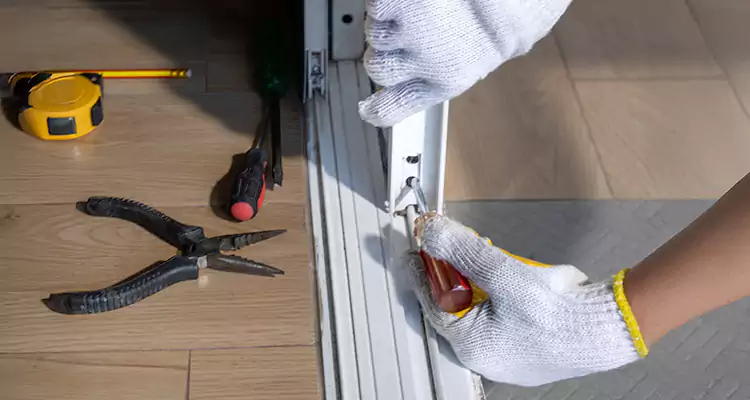 Backyard Sliding Door Track Repair in Homestead, FL
